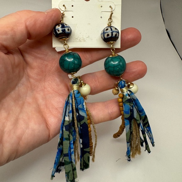 586-Cato Dangle Drop Earring Lot Of 2 Nickel Free Fun Fashion Style - Picture 6 of 9